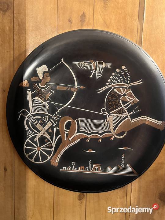 Tłoczona egipska ozdoba tłoczona z miedzi i Antyki Bytom