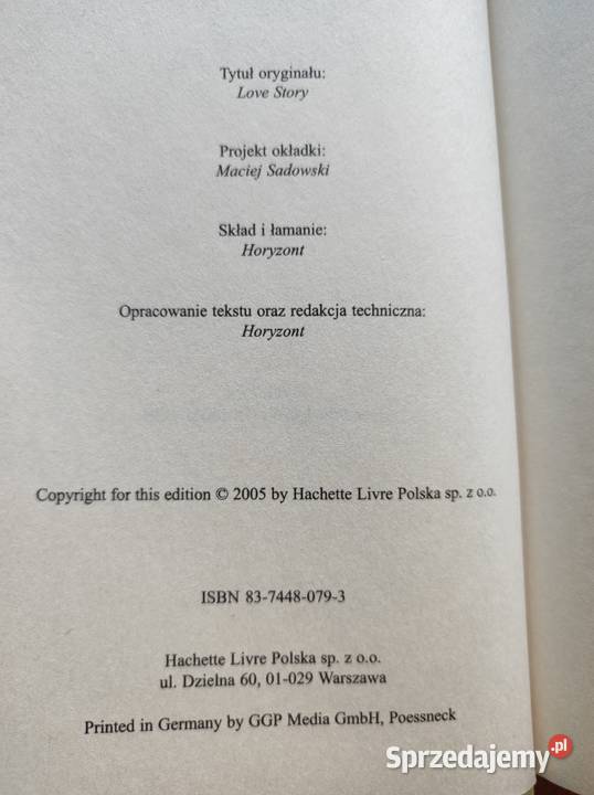 Love Story Erich Segal Kielce sprzedam
