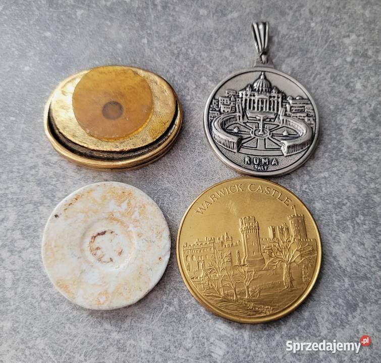 H90 zestaw dużych medalików 4 łódzkie Łask