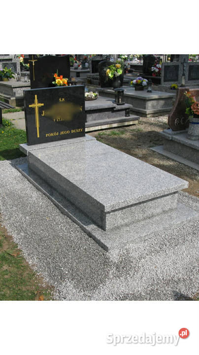 Nagrobek POMNIK GRANIT STRZEGOM Z MONTAŻEM Konary