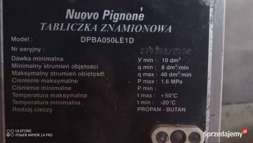 Dystrybutor gazu LPG Rejowiec