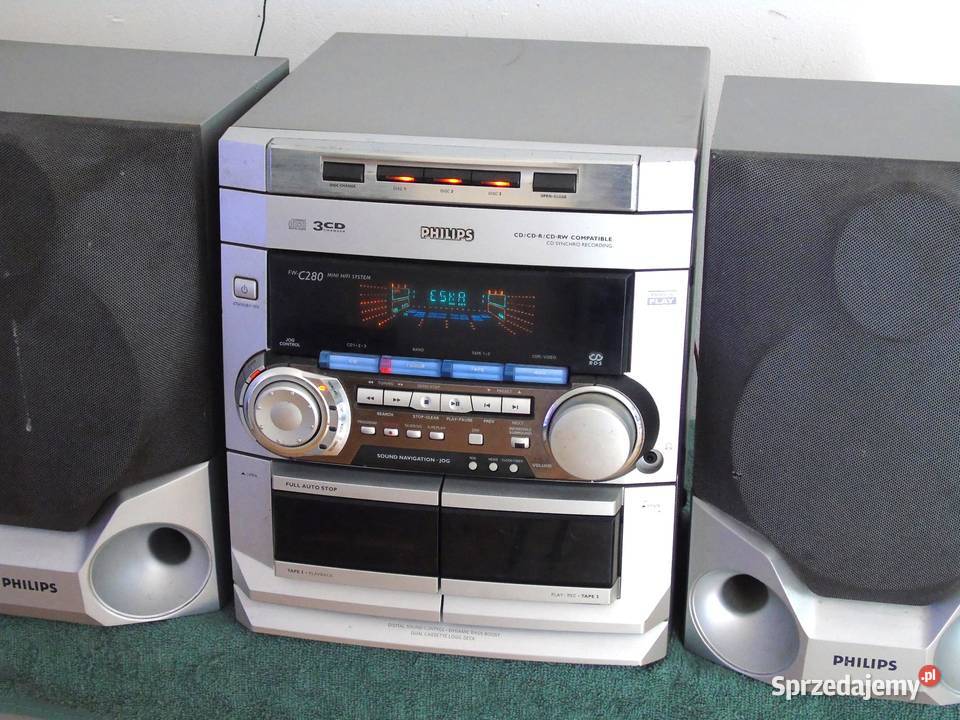 Wieża Philips kolumny Radio RDS AUX mocna Wieże i miniwieże