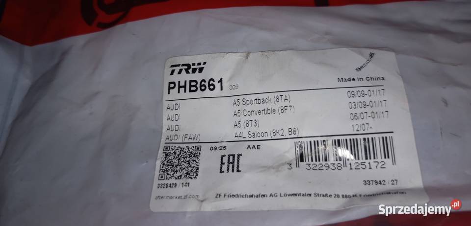 Przewód hamulcowy elastyczny TRW PHB661 Warszawa