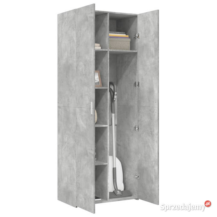 Wysoka szafka szarość betonu 70x425x185 Pozostałe Warszawa