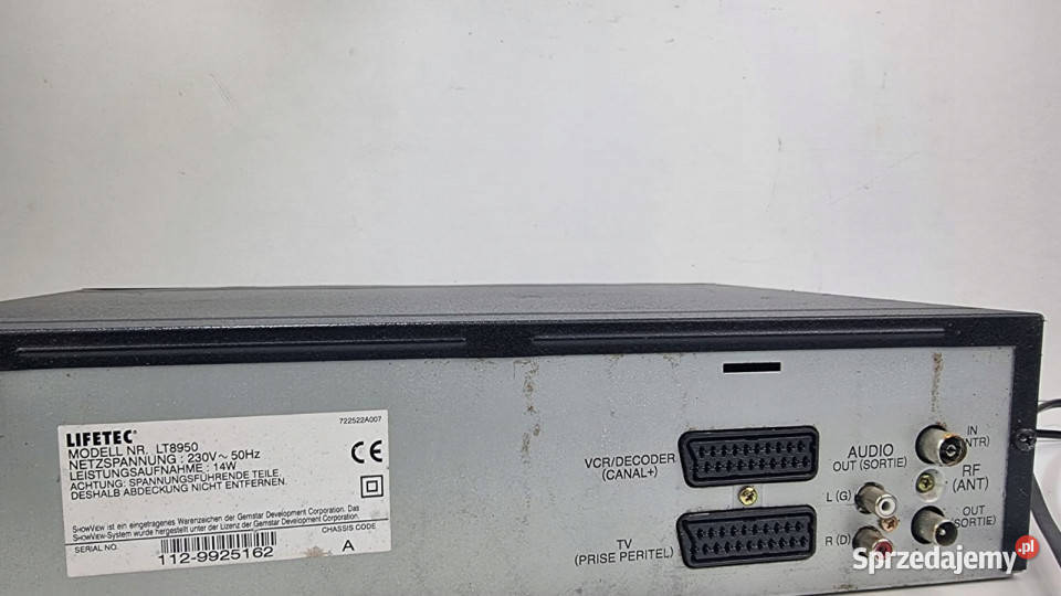 Video magnetowid Lifetec LT8950 LT 8950 6 head Międzychód