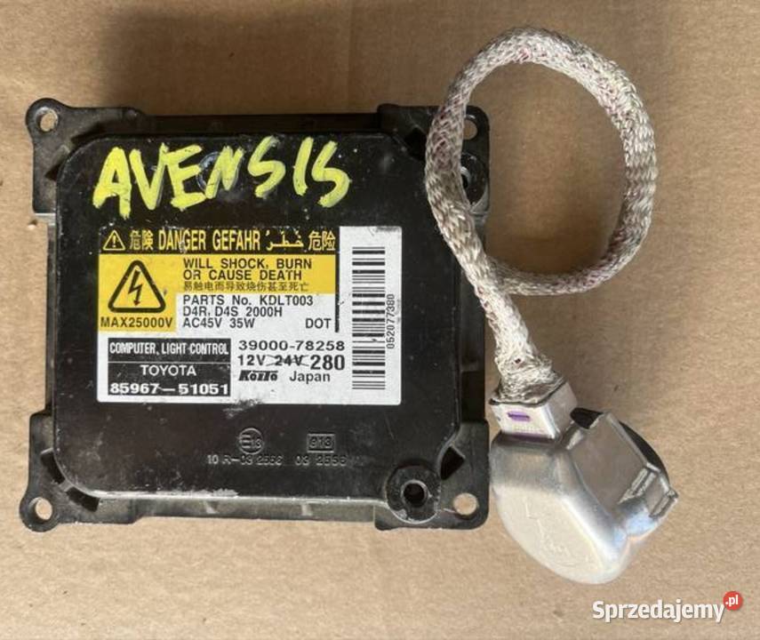 TOYOTA AVENSIS 3 T27 PRZETWORNICA XENON LEWY osobowe Międzychód