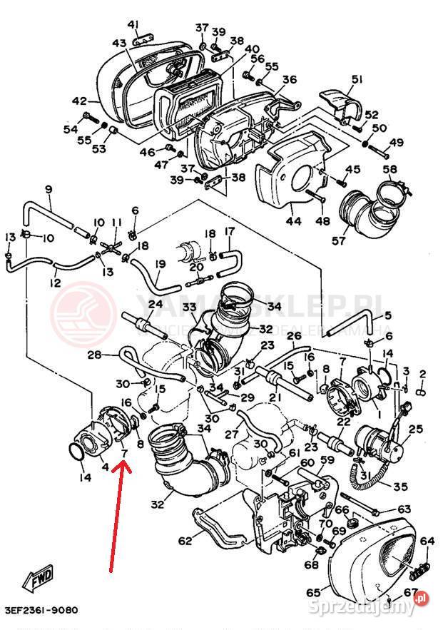 Obejma wtrysku paliwa Yamaha Virago 42X1356401 Kielce