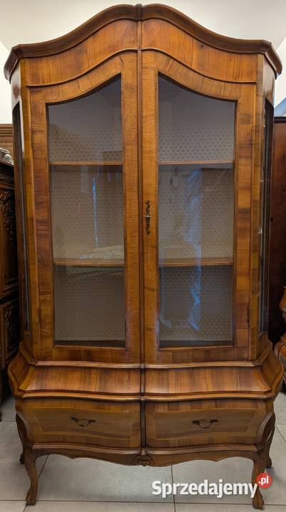 Włoska witrynaserwantka ludwikowska Antyki, Sztuka, Kolekcje śląskie Dąbrowa Górnicza