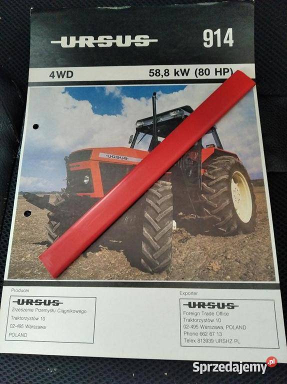 Folder prospekt oryginalny Ursus 914 Lublin