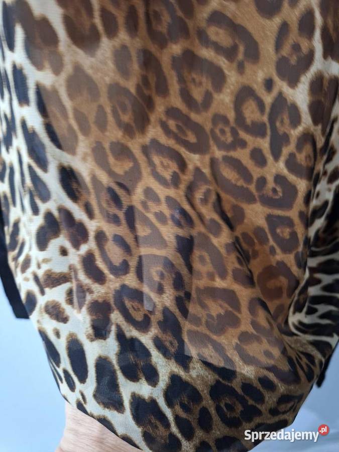 M Bluzka panterka zwiewna super wyglada Rozmiar 38(M)