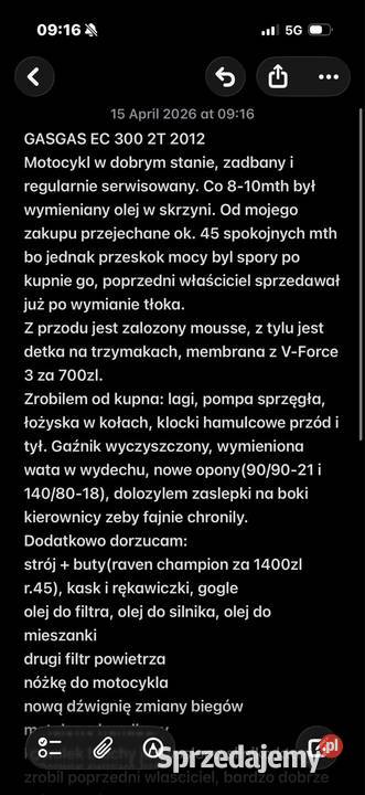 GasGas ec 300 2t 2012 Wilamowice