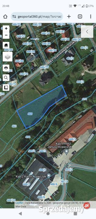 Sprzedam działkę małopolskie Nawojowa sprzedam