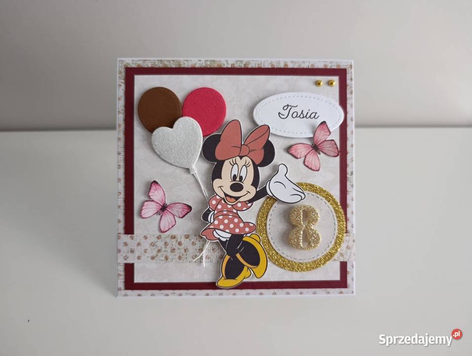 Personalizowana kartka na urodziny Minnie Łódź