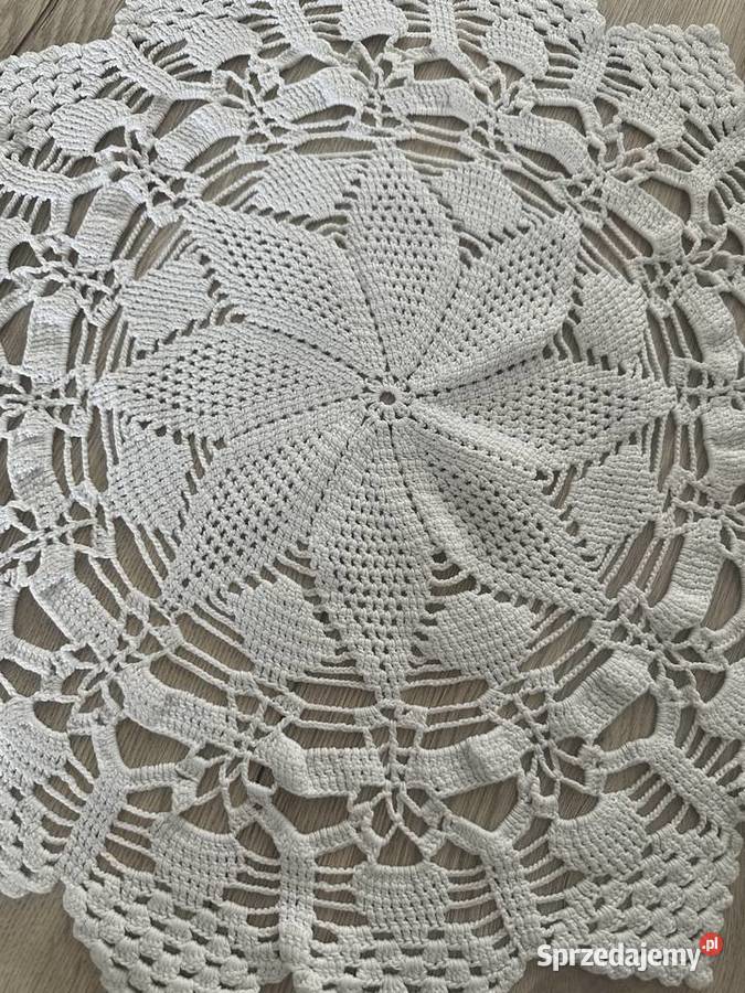 Serweta serwetka szydełko okrągłe cacko śr60 Łódź