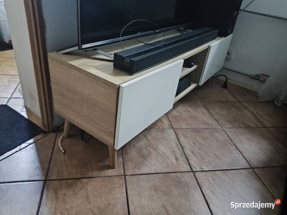 Szafka RTV pod telewizor białe fronty jasne 40cm Warszawa sprzedam