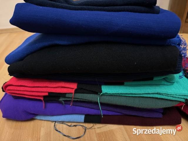 Dzianina PRL kawałki kolorowa ok 4 rękodzieło Częstochowa