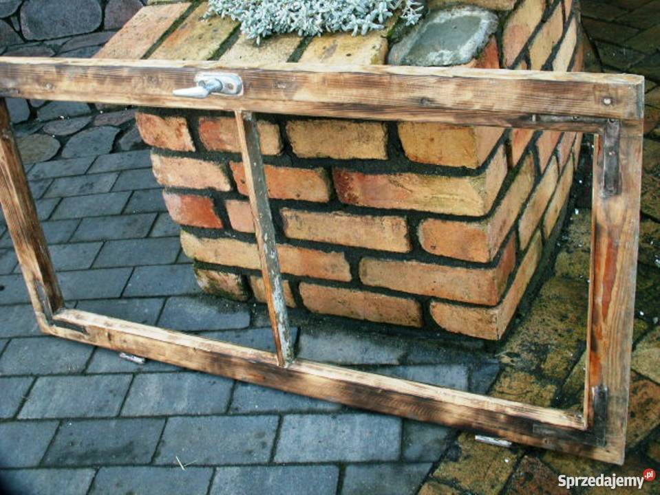 Stare okno rama lustro obraz rama okienna 109x59 Ełk