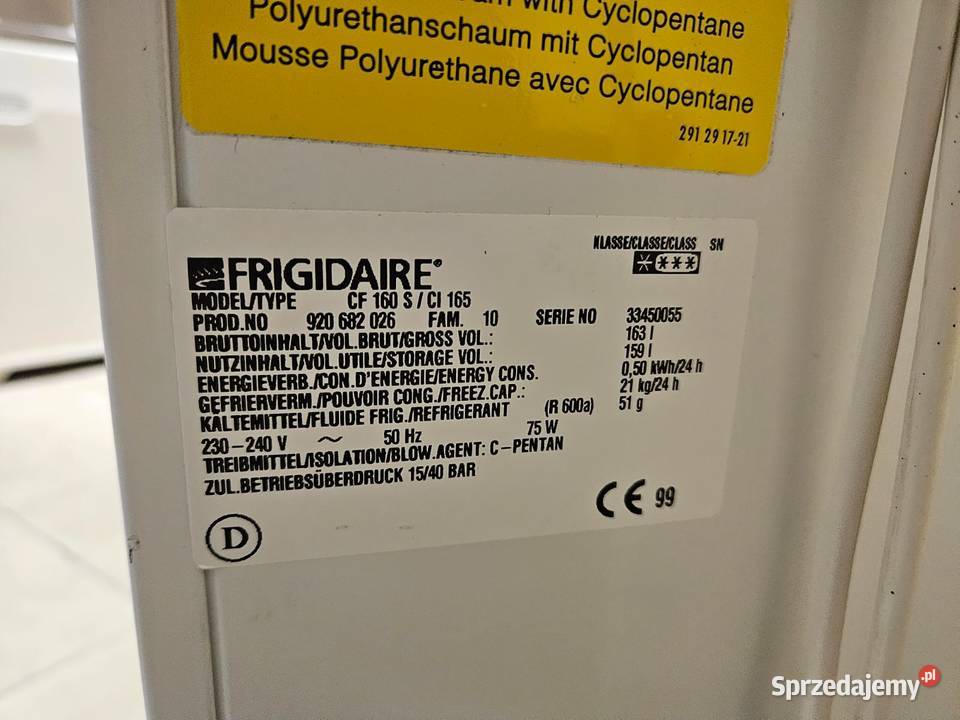 Zamrażarka skrzyniowa Frigidaire Cf 160S Lodówki i zamrażarki śląskie Pszczyna