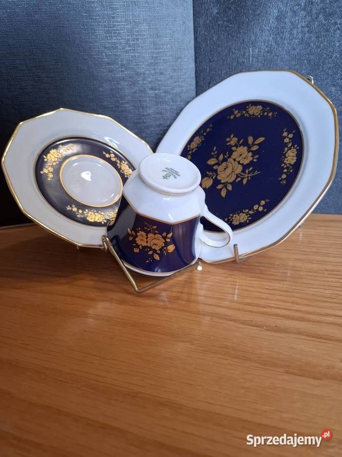 Zestaw filiżanka i dwa tależyki Porcelana i szkło Częstochowa