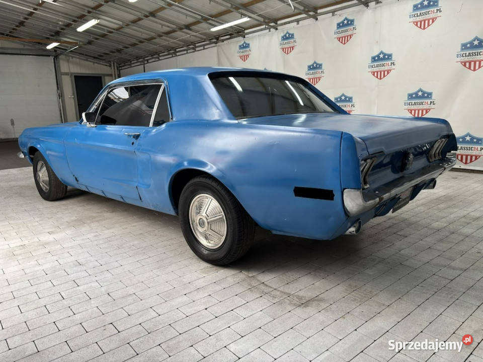 Ford Mustang Ford Mustang Coupe 1968 Pali i niebieski Mustang Sulechów