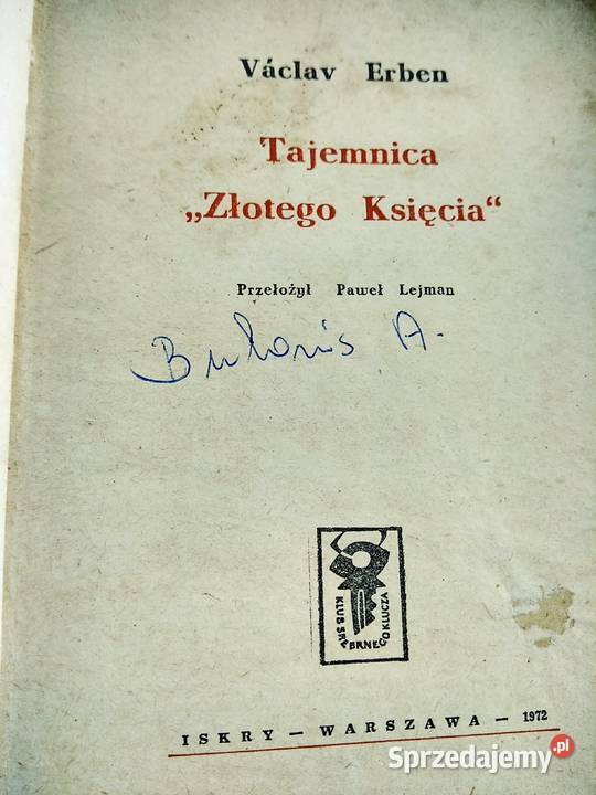 Tajemnica złotego księcia książki Erben pierwsze Warszawa