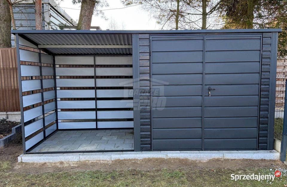 Schowek domek ogrodowy 25x2 m wiata 2x2m brama Domki narzędziowe