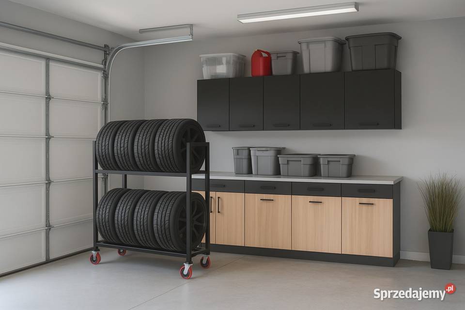 Stojak na koła opony stelaż na kółkach do garażu