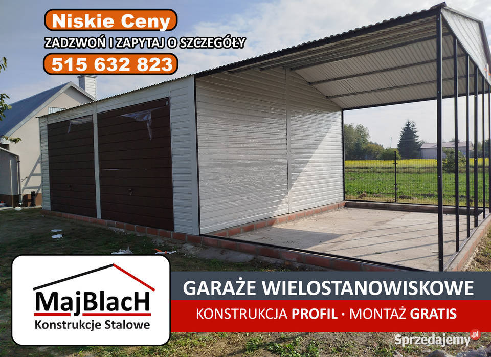 GRAFITOWY CARPORT Wiata na pojazdy ZADASZENIE Starachowice