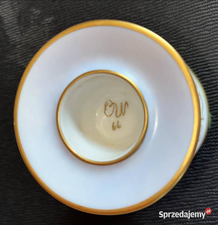 Świecznik Sygnowany Porzellan Ecru Kwiatki polne Gdańsk sprzedam