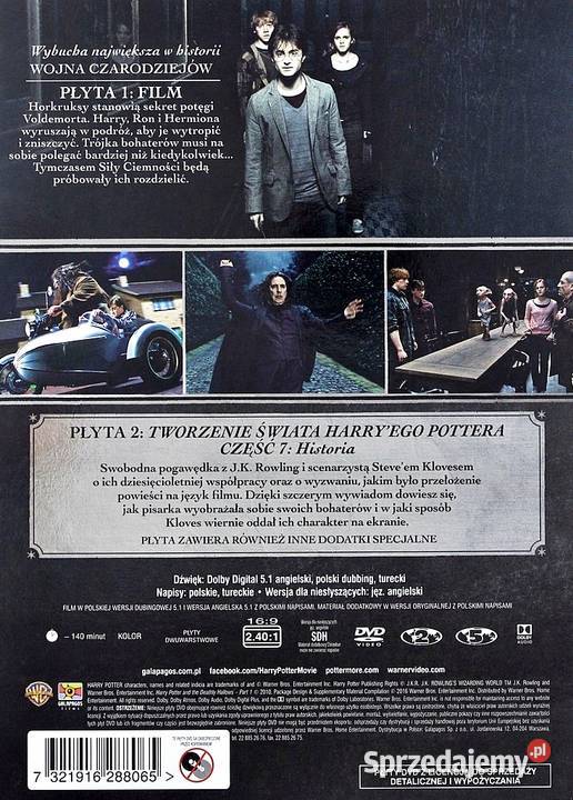 HARRY POTTER PEŁNA KOLEKCJA 8 FILMÓW 16 DVD 3 i więcej sprzedam