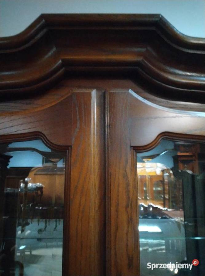 Elegancka dębowa witryna serwantka lite drewno podlaskie Białystok