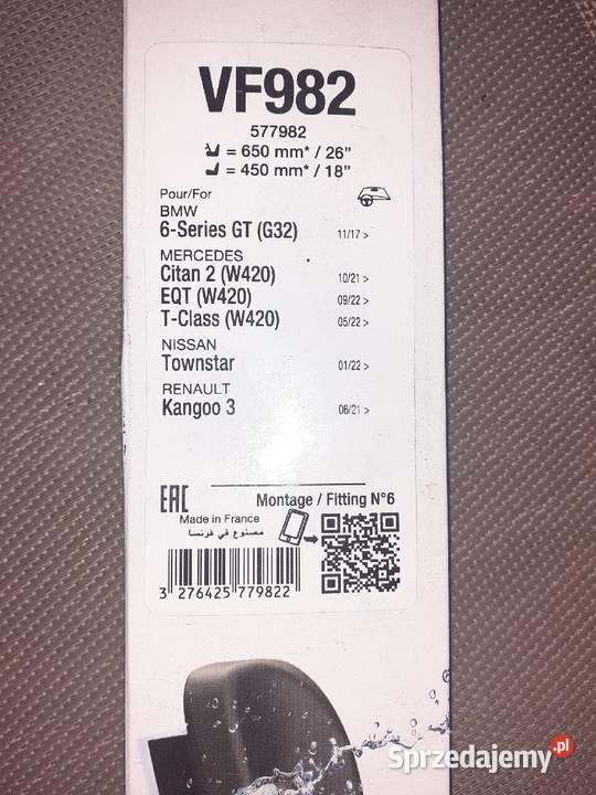 VALEO 577982 Pióra wycieraczek kpl 2 NOWE mazowieckie Warszawa