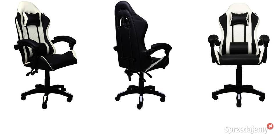 Fotel gamingowy krzesło obrotowe ekoskóra 50cm