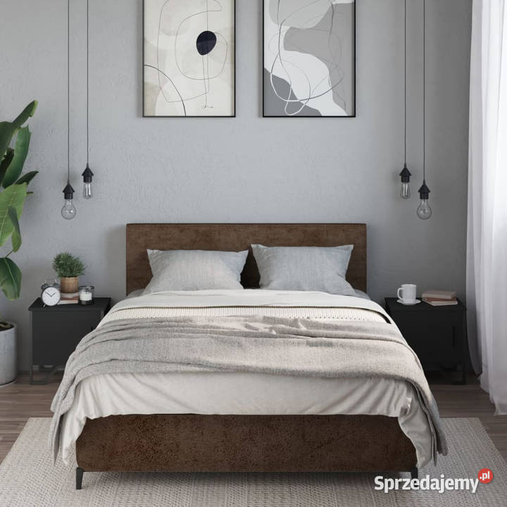 Szafki nocne 2 czarne 40x30x40 materiał Warszawa