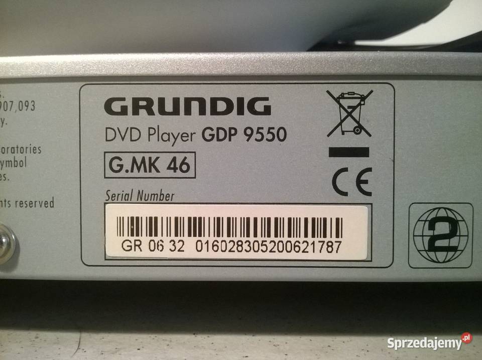 Odtwarzacz DVD Grundig GDP9550 s-video łódzkie Łódź sprzedam