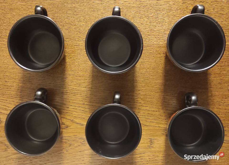 Unikat Czarny serwis kawowy 6 osób Iwona Warszawa