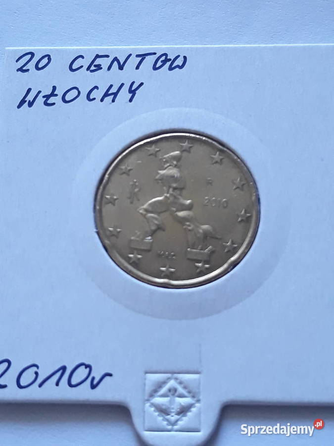 20 Eurocentów Włochy 2010 r wielkopolskie Konin sprzedam