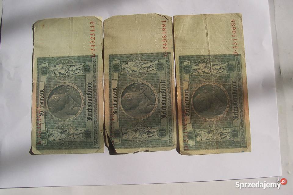 Banknot 10 Reischmark 1929 Seria G Do sprzedania małopolskie Kraków