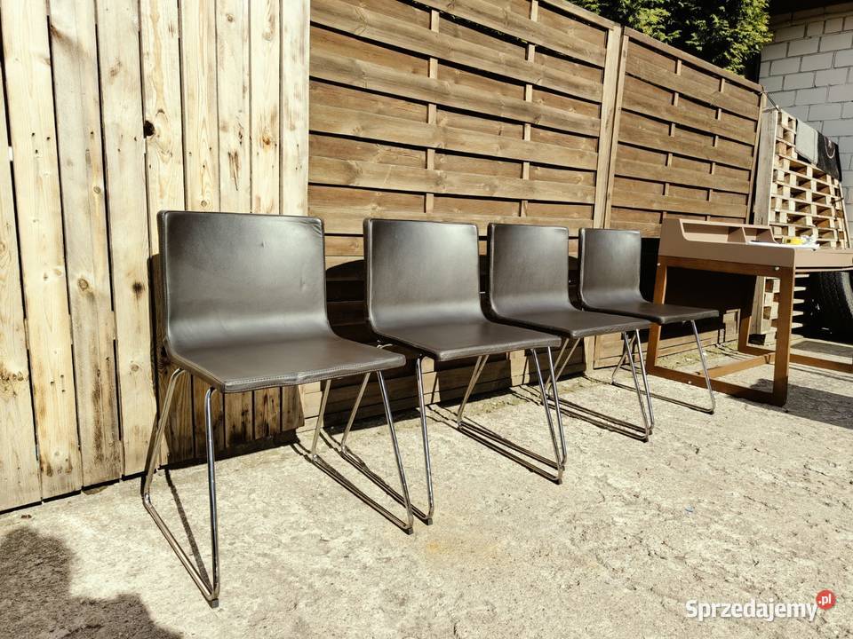 4 x krzesło IKEA Bernhard skóra naturalna sprzedam