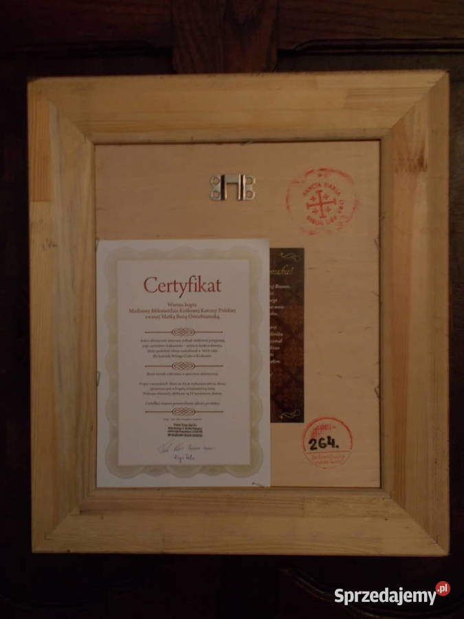 Matka Boża Ostrobramska Kopia Ikony Drewniana zachodniopomorskie Szczecin sprzedam