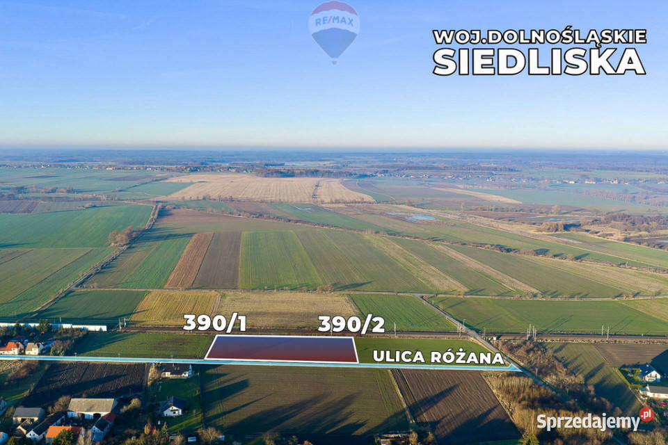 Dwie działki 6859 m w pobliżu Legnicy Siedliska