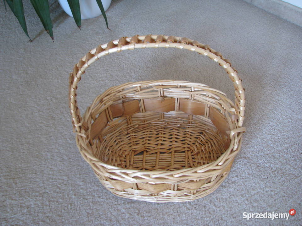 Piękny owalny kosz wiklinowy koszyk Pozostałe