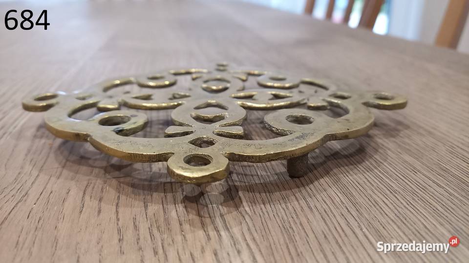 Podstawka mosiężna pod garnek żelazko 684 zachodniopomorskie Gawroniec