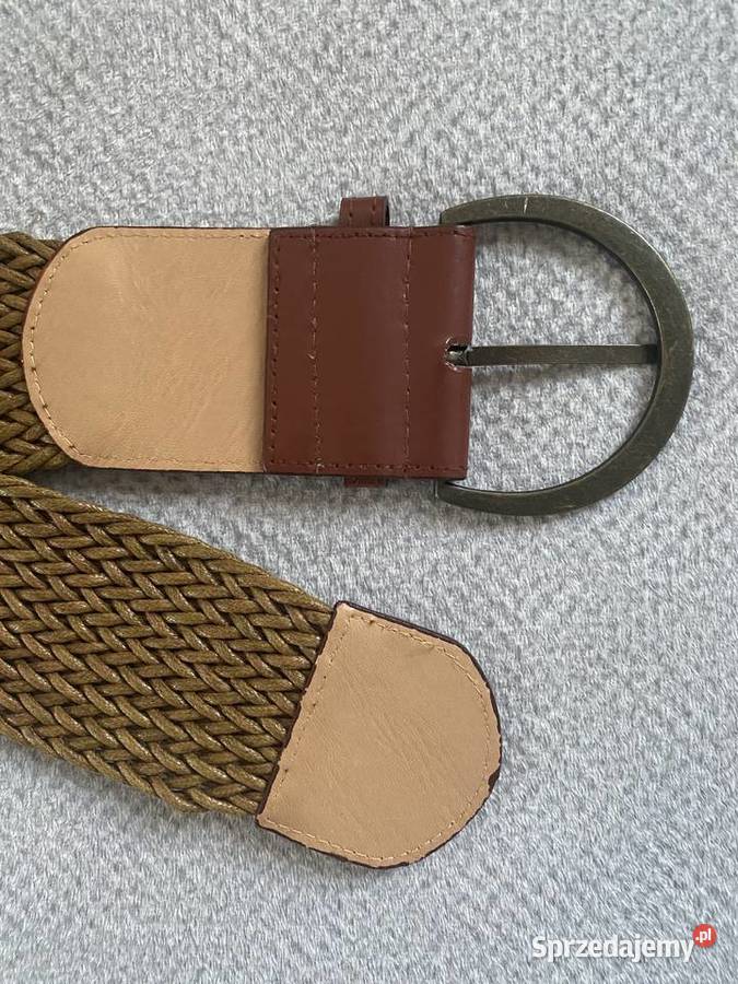 Pasek pleciony z dużą klamrą Warszawa