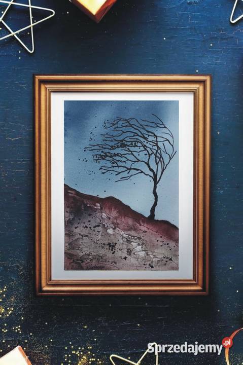 Akwarela Akwarelka Obraz pt Wiatr Łódź