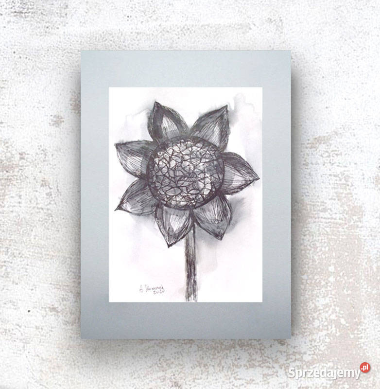 szary rysunek na ścianę skandynawski styl obraz Częstochowa