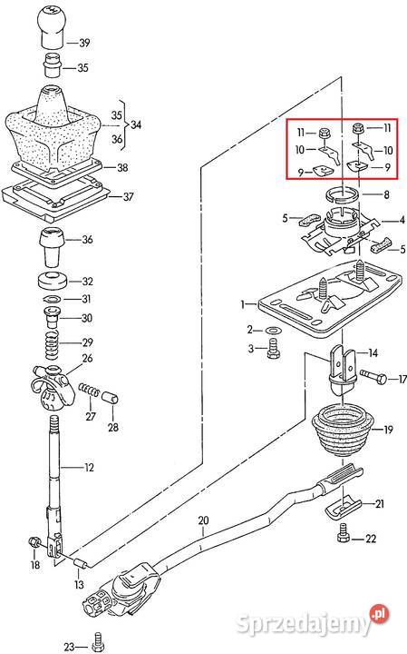 Audi 80 B3 B4 100 Dystans Łącznik wybieraka osobowe podkarpackie sprzedam