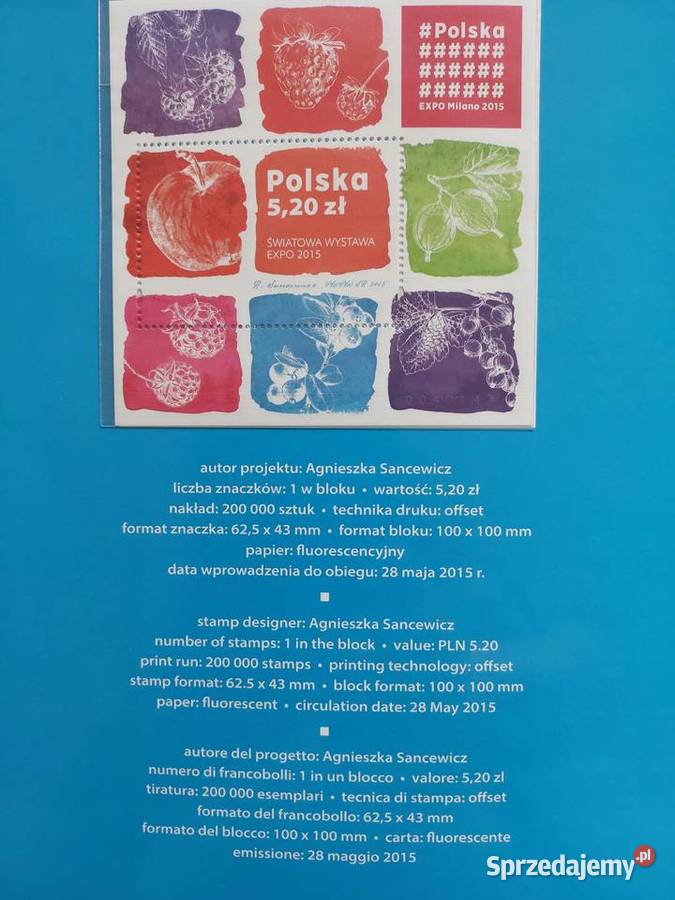 Folder Poczta Polska Światowa wystawa EXPO 2015 dolnośląskie Wrocław