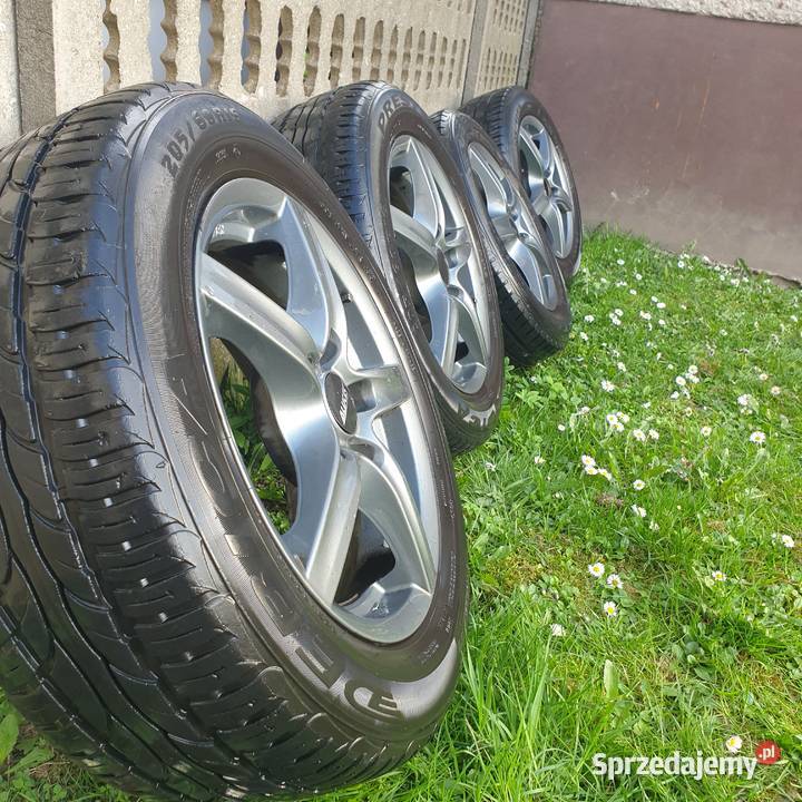 Alufelgi Alutec 16 5x1143 z oponami letnimi Psary sprzedam