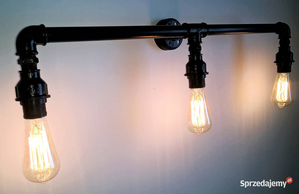 Lampa kinkiet z rur hydraulicznych loft Limanowa
